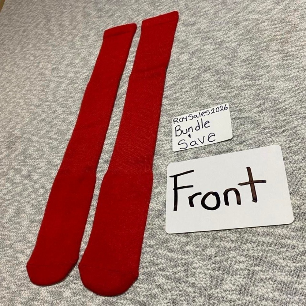 Score Red knee high socks youth. SKU-C126